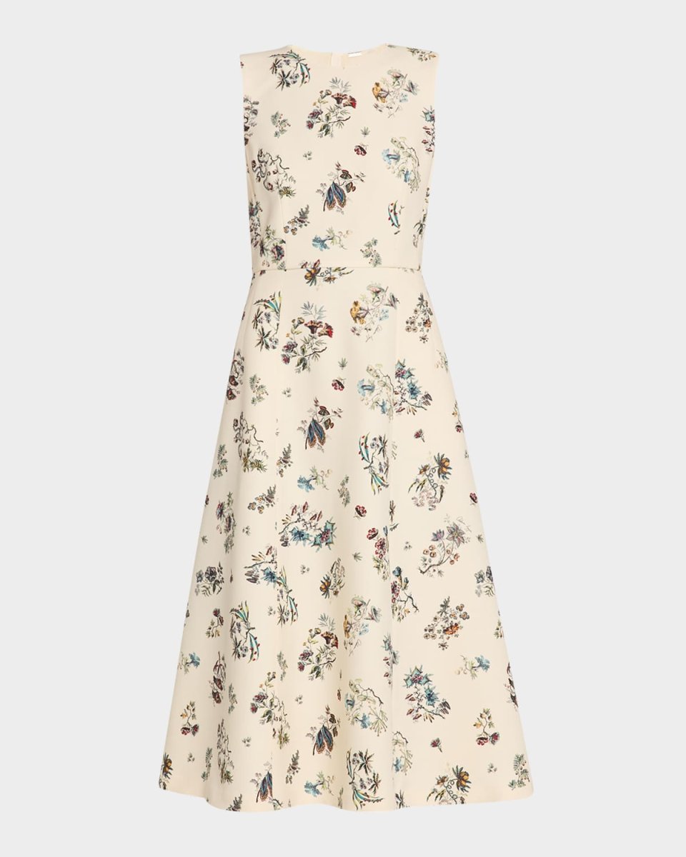 Eloise Floral-Print Sleeveless Midi Dress